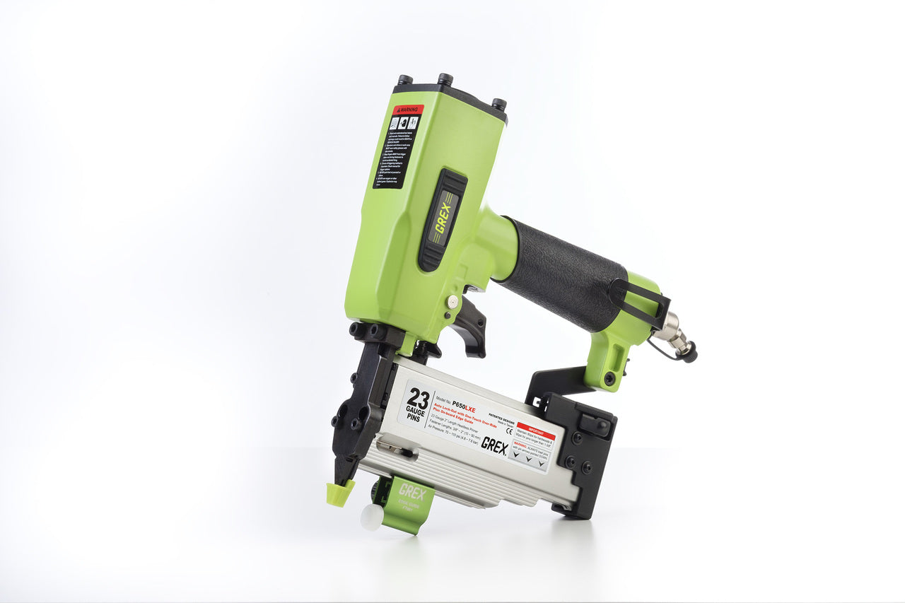 Grex P650LXE 2" Length Headless Pinner with 1 Touch OverRide LockOut w/ Edge Guide - P650LXE (660292100354)