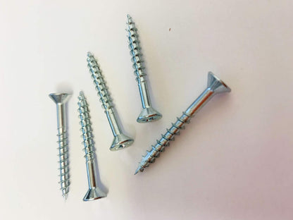 (1,000 Screws) #8 2" Screws 8x2 inch 50mm Woodworking Screws #2 Philips Flat Head Wood Screws Auger Point Deep Thread Countersinking Nibs Zinc Plated PBS T17 Cabinets + Interior