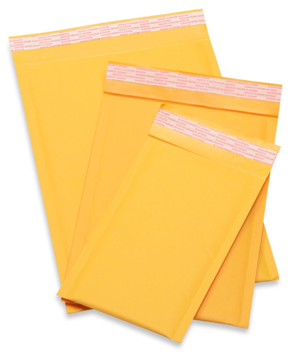 #000 Gold Bubble Envelopes 4x8 Shipping Kraft Bubble Yellow Mailers--500 pcs/case USABubbleMailers